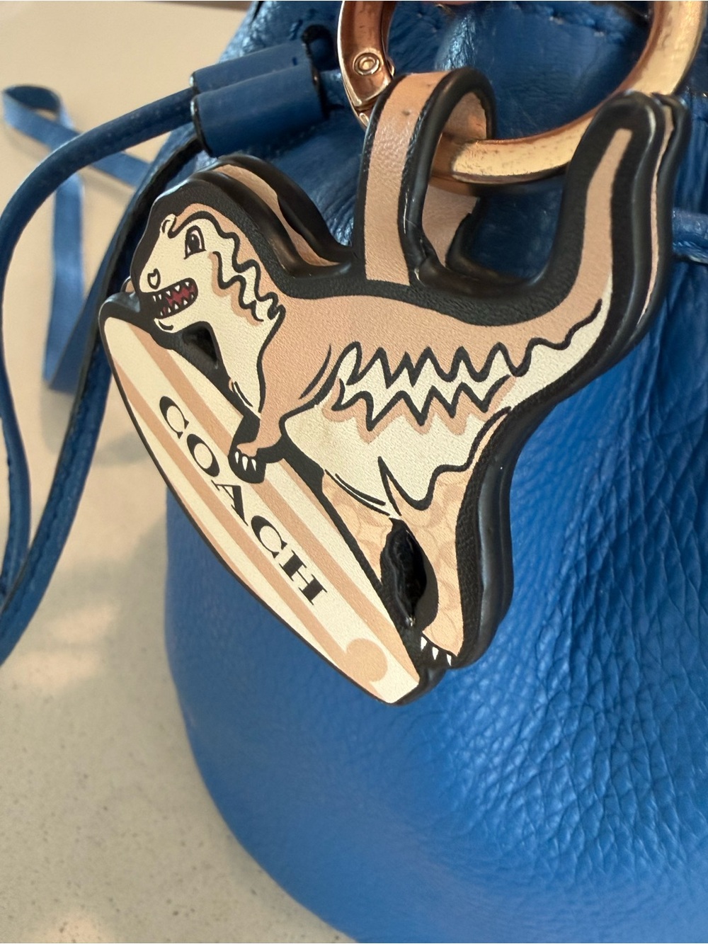 Coach VINTAGE REXY t-Rex, bag charm keychain key fob surfboard collectible - Picture 4 of 16